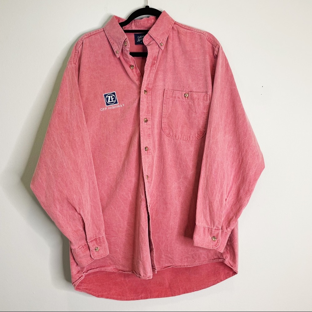 THREE RIVERS pink button down